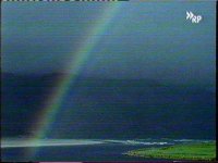 Wo der Regenbogen auf die Erde fällt